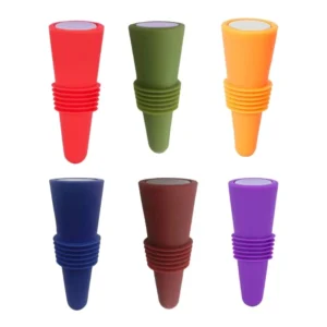 6 Pack Silicone Stoppers for Wine and Beverages Multipurpose Bottle Preservers